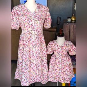 Pink Dress Mom and Daughter Set
